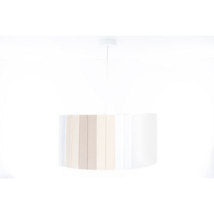 Pakaramais gaismeklis uz vada STRIPES 1xE27/60W/230V Ø 60 cm krēmkrāsains