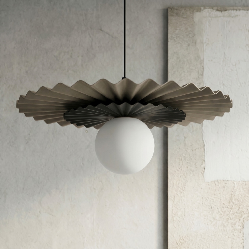 Pakaramais gaismeklis uz vada UMBRA 1xG9/8W/230V melns/bēšs