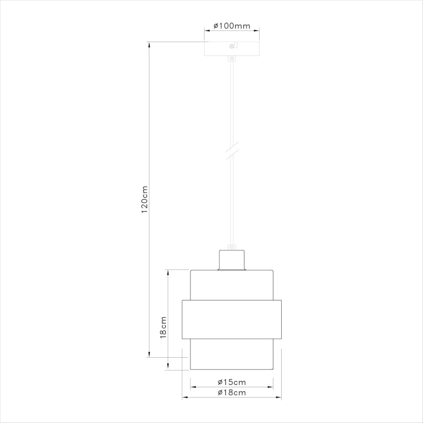 Pakaramais gaismeklis VALENTINO 1xE27/15W/230V bēšs/caurspīdīgs