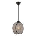 Pakaramais lukturis ar vadu DRUM 1xE27/60W/230V pelēks/melns