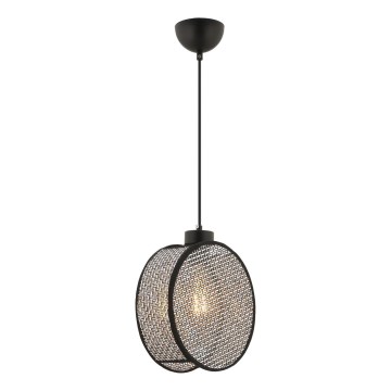 Pakaramais lukturis ar vadu DRUM 1xE27/60W/230V pelēks/melns