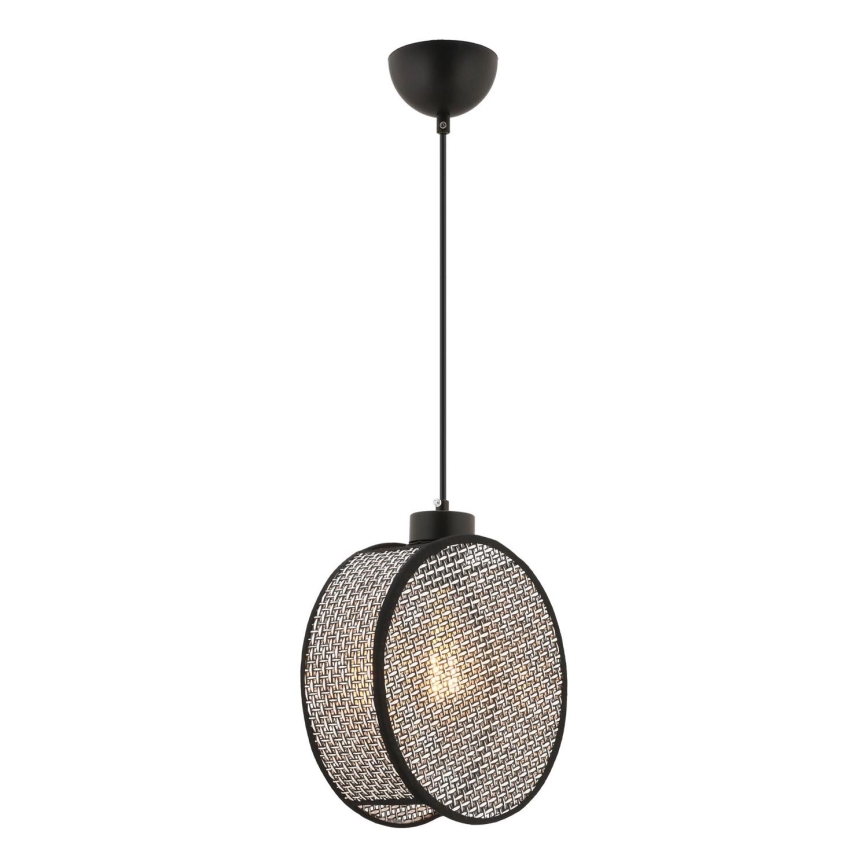Pakaramais lukturis ar vadu DRUM 1xE27/60W/230V pelēks/melns