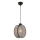 Pakaramais lukturis ar vadu DRUM 1xE27/60W/230V pelēks/melns