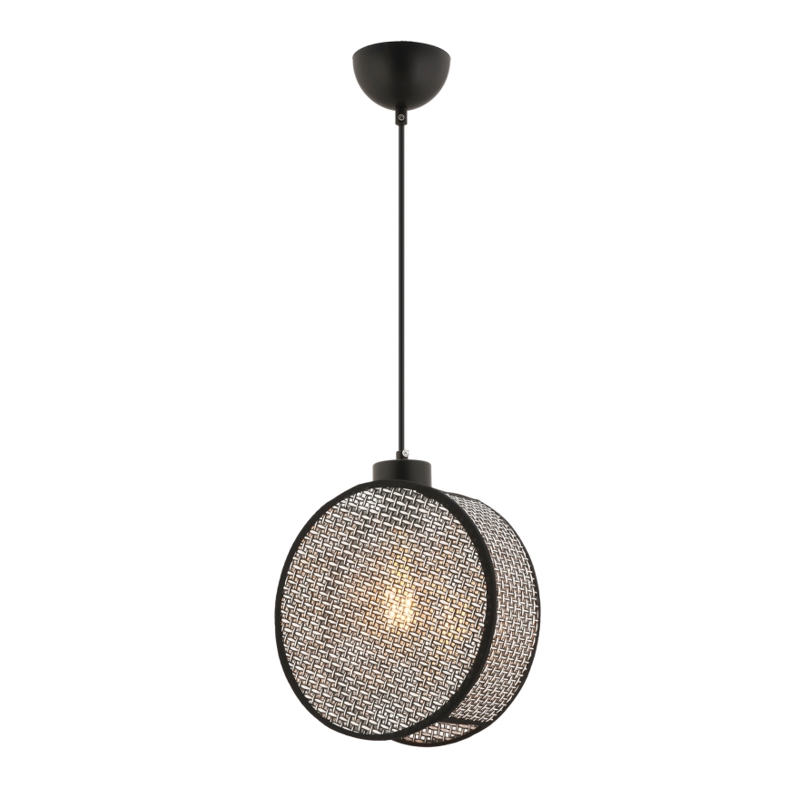 Pakaramais lukturis ar vadu DRUM 1xE27/60W/230V pelēks/melns