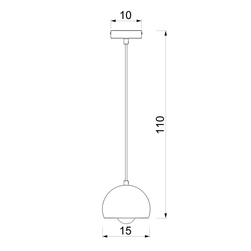Pakaramais lukturis ar vadu SOOL 1xE27/15W/230V Ø 15 cm krēmkrāsains