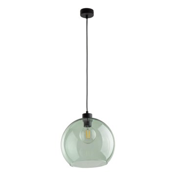Pakaramais lukturis CUBUS uz vada 1xE27/15W/230V melns/dūmakaini zaļš
