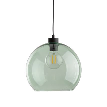 Pakaramais lukturis CUBUS uz vada 1xE27/15W/230V melns/dūmakaini zaļš