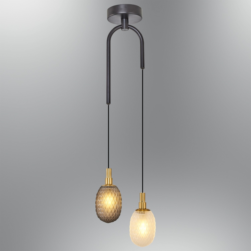 Pakaramais lukturis uz vada CACTUS 2xG9/5W/230V pelēks/balts
