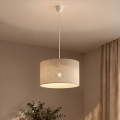 Pakaramais lukturis uz vada SIRJA PLISADO 1xE27/15W/230V Ø 35 cm krēmkrāsas