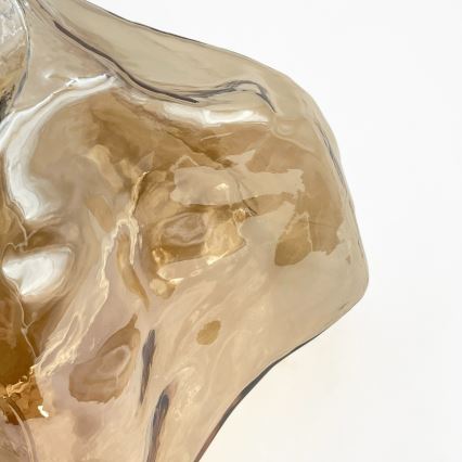 Pakaramais lustrs CRISTAL uz vada 1xE14/15W/230V, misiņš/dūmakaini bēšs