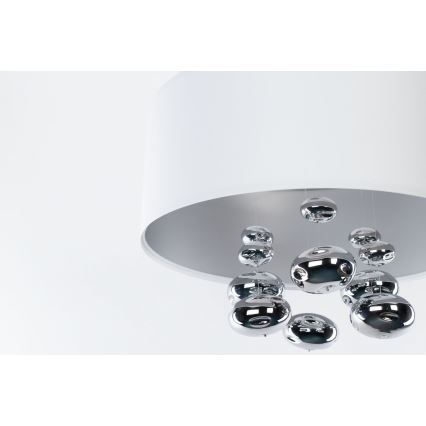 Pakaramais lustrs uz vada BUBBLE 1xE27/60W/230V Ø 50 cm balts