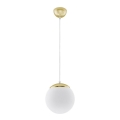 Pakaramais lustrs uz vada TOYA 1xE27/60W/230V Ø 20 cm balta/zelta