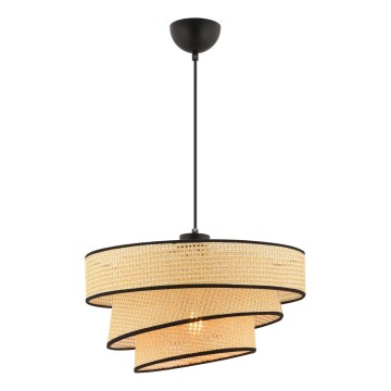 Pakarināmā griestu lampa COUPER 1xE27/60W/230V, bēša/melna