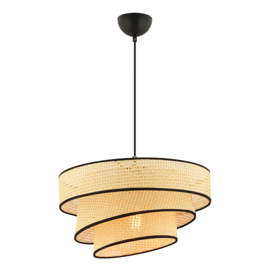 Pakarināmā griestu lampa COUPER 1xE27/60W/230V, bēša/melna