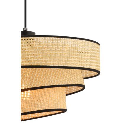 Pakarināmā griestu lampa COUPER 1xE27/60W/230V, bēša/melna