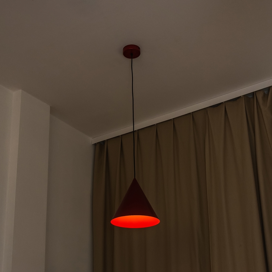 Pakarināmā lampa ETNA II ar vadu 1xE27/15W/230V diam. 25 cm sarkana