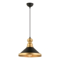 Pakarināma lampa MONZA ar vadu 1xE27/40W/230V Ø 30 cm melna/zelta