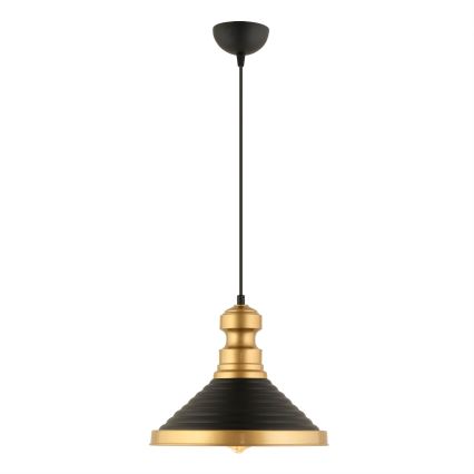 Pakarināma lampa MONZA ar vadu 1xE27/40W/230V Ø 30 cm melna/zelta
