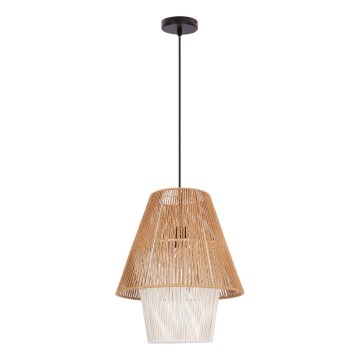 Pakarināma lampa uz kabeļa AFRICA 1xE27/40W/230V Ø 40 cm brūna/krēmīga