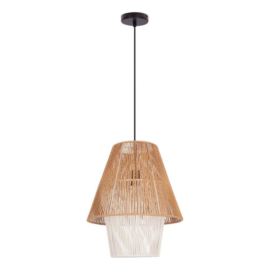 Pakarināma lampa uz kabeļa AFRICA 1xE27/40W/230V Ø 40 cm brūna/krēmīga