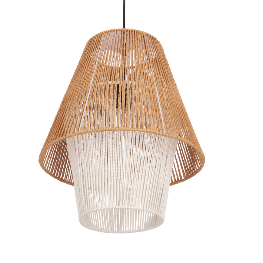 Pakarināma lampa uz kabeļa AFRICA 1xE27/40W/230V Ø 40 cm brūna/krēmīga