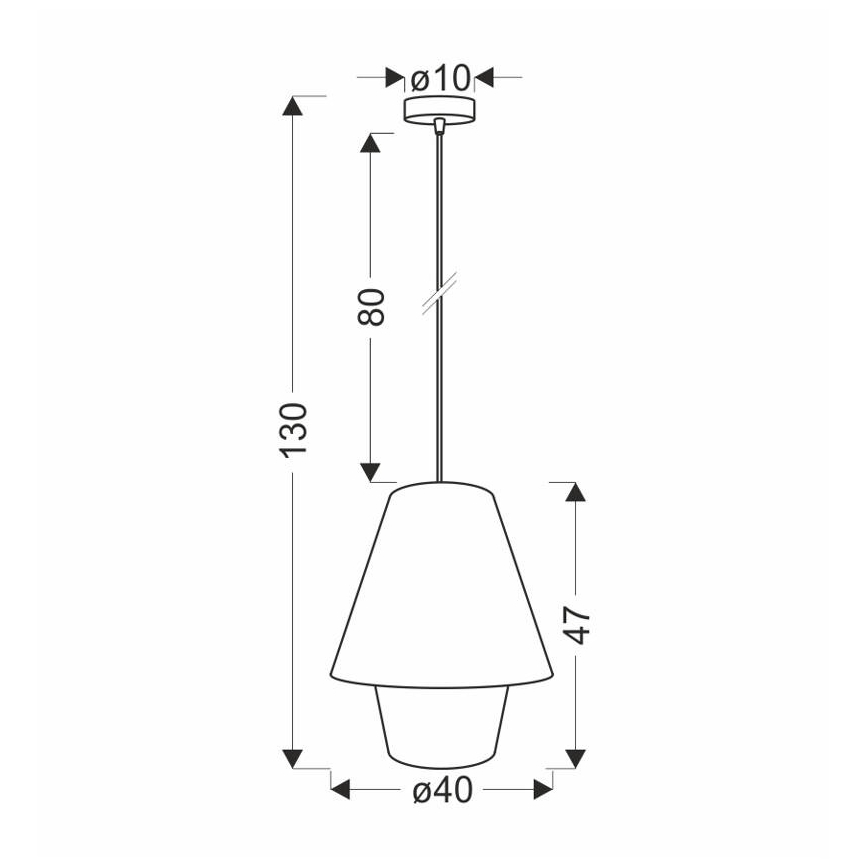 Pakarināma lampa uz kabeļa AFRICA 1xE27/40W/230V Ø 40 cm brūna/krēmīga