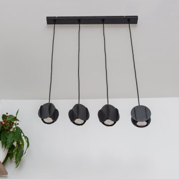 Pakarināma lampa uz kabeļa GAMBIT 4xGU10/10W/230V melna