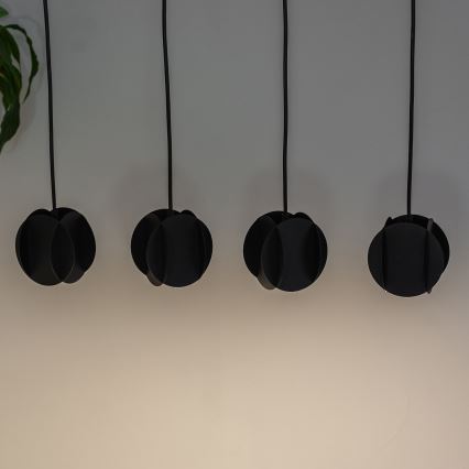 Pakarināma lampa uz kabeļa GAMBIT 4xGU10/10W/230V melna