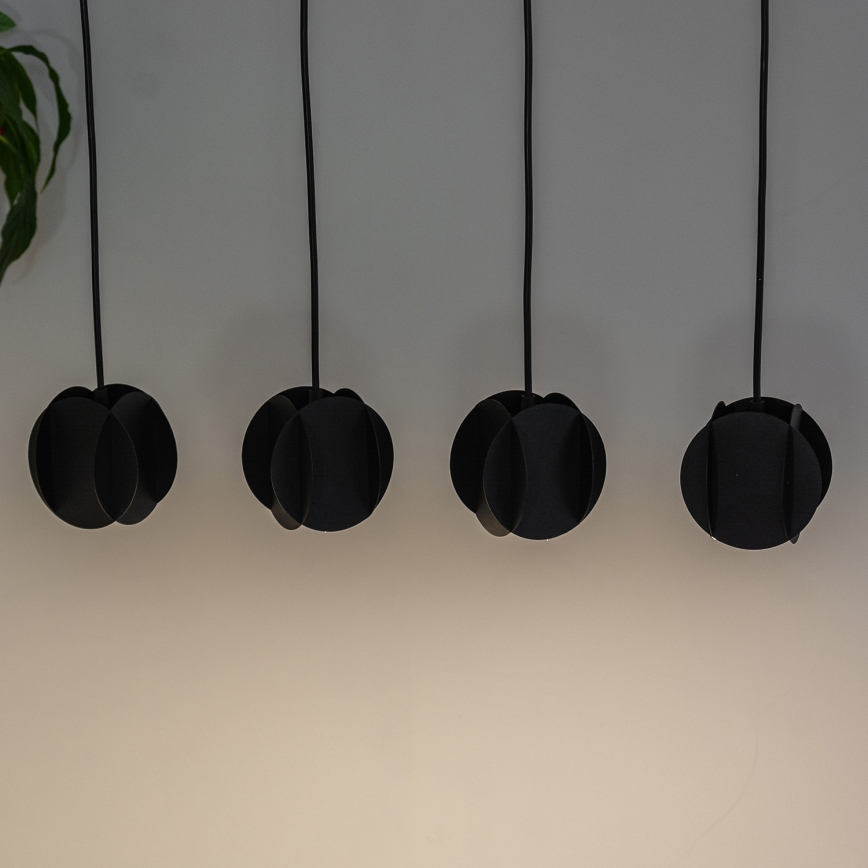 Pakarināma lampa uz kabeļa GAMBIT 4xGU10/10W/230V melna
