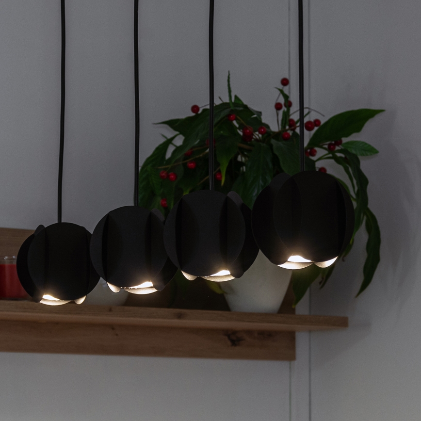 Pakarināma lampa uz kabeļa GAMBIT 4xGU10/10W/230V melna