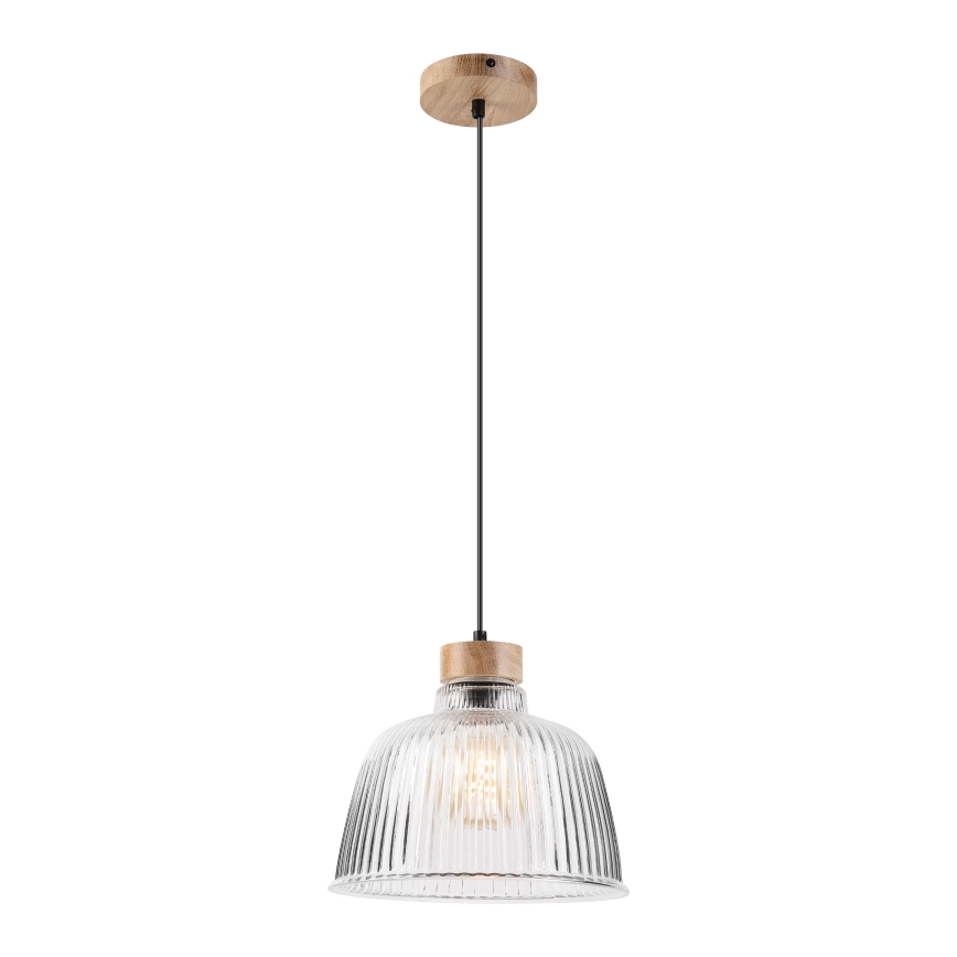 Pakarināma lampa uz vada ASTA 1xE27/60W/230V Ø 28 cm, ozols