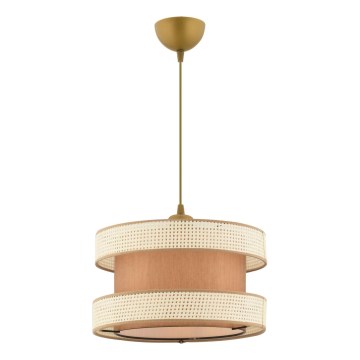 Pakarināmā lampa uz vada HALO 1xE27/60W/230V brūna/krēmkrāsaina