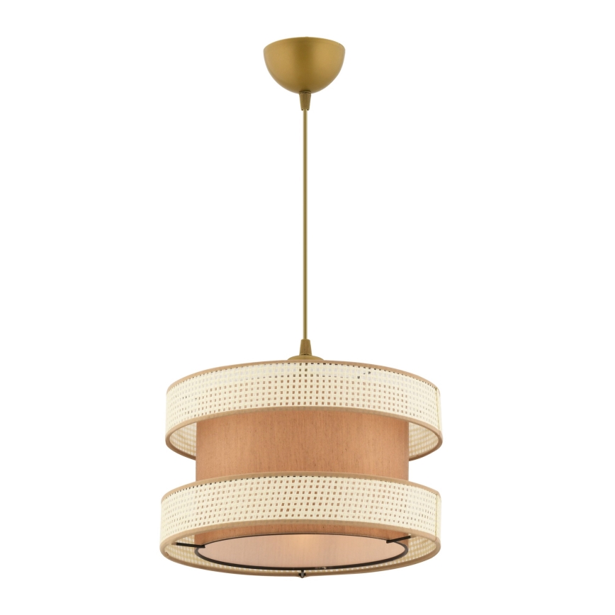 Pakarināmā lampa uz vada HALO 1xE27/60W/230V brūna/krēmkrāsaina