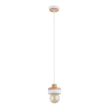 Pakarināma lampa uz vada LARSO 1xE27/15W/230V balta/bēša