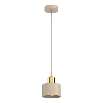 Pakarināmā lampa uz vada PARKLA 1xE27/15W/230V bēša/zeltaina