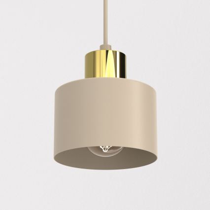 Pakarināmā lampa uz vada PARKLA 1xE27/15W/230V bēša/zeltaina