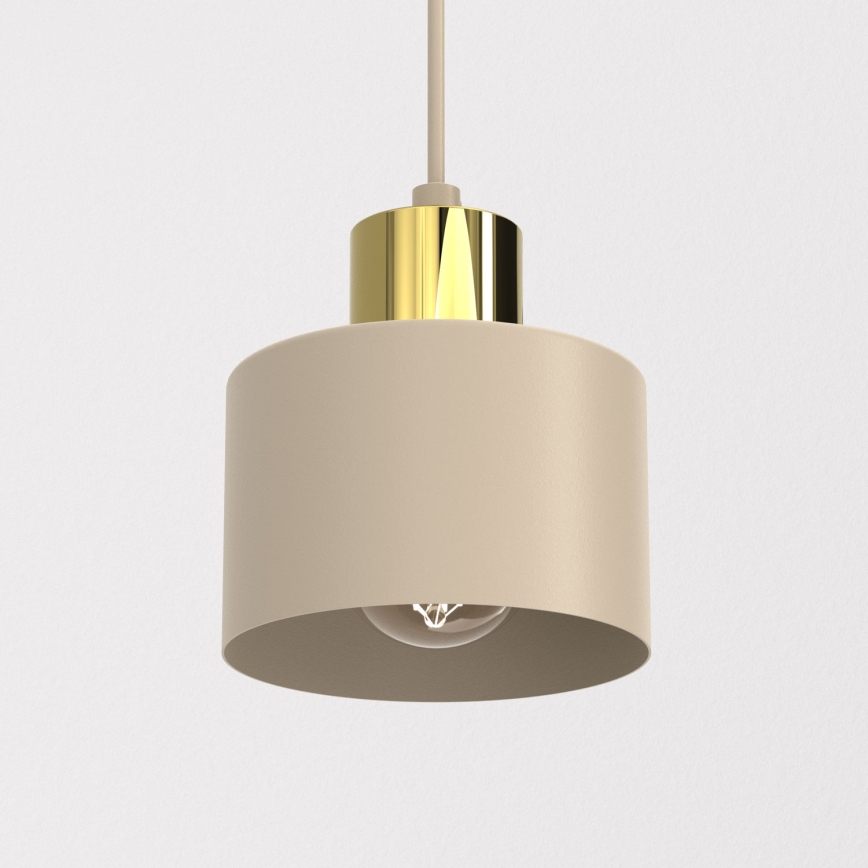 Pakarināmā lampa uz vada PARKLA 1xE27/15W/230V bēša/zeltaina
