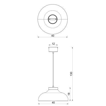 Pakarināmā lustra BASCA ar vadu 1xE27/15W/230V krēmkrāsā