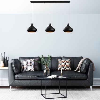 Pakarināma lustra MUBA ar vadu 3xE27/40W/230V melna