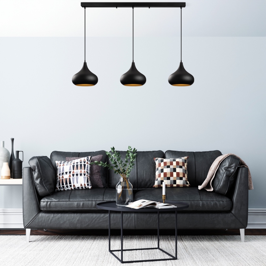 Pakarināma lustra MUBA ar vadu 3xE27/40W/230V melna