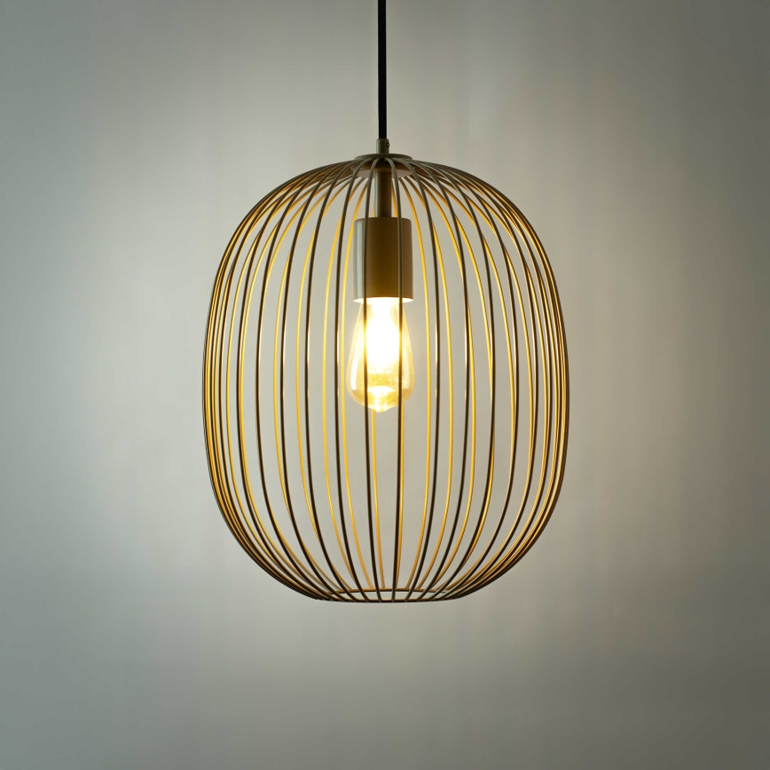 Pakarināmā lustra OVELLA, 1xE27/15W/230V, Ø 34 cm, bēša
