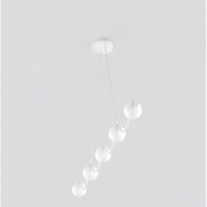 Pakarināmā lustra SINUS 5xG9/8W/230V balta