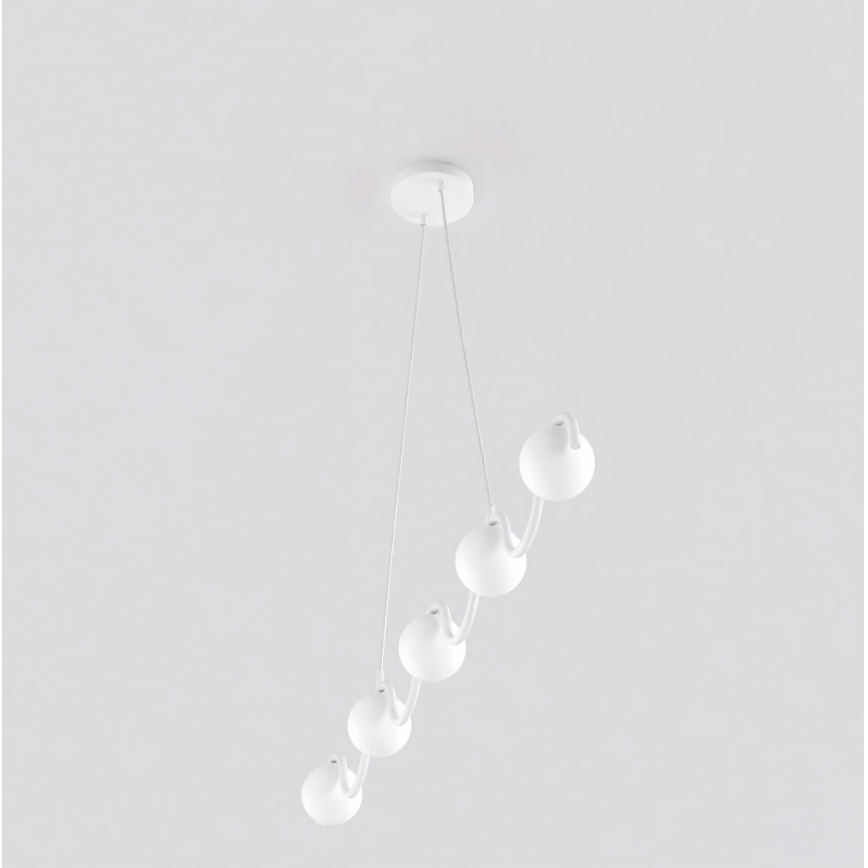 Pakarināmā lustra SINUS 5xG9/8W/230V balta