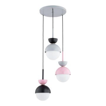 Pakarināmā lustra uz kabeļa IRSA 3xE27/15W/230V, daudzkrāsaina