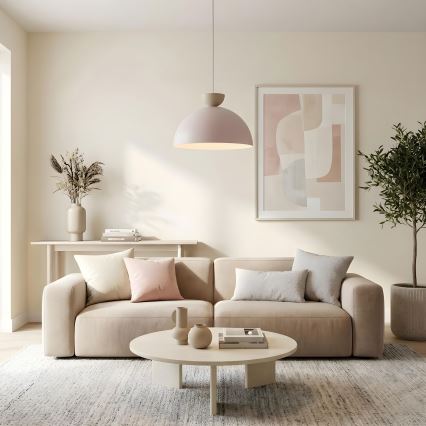 Pakarināmā lustra uz kabeļa NEVIS 1xE27/15W/230V, Ø 50 cm, krēmkrāsā