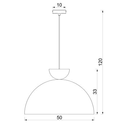 Pakarināmā lustra uz kabeļa NEVIS 1xE27/15W/230V, Ø 50 cm, krēmkrāsā