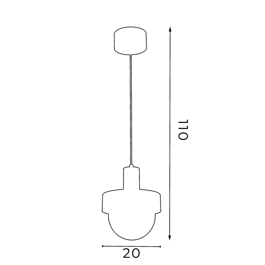 Pakarināma lustra uz vada CANAN 1xE27/15W/230V Ø 20 cm, bēša