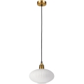 Pakarināma lustra uz vada HECTOR 1xE27/15W/230V, balta/misiņa, Ø25 cm