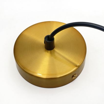 Pakarināma lustra uz vada HECTOR 1xE27/15W/230V, balta/misiņa, Ø25 cm