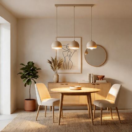 Pakarināmais gaismeklis ar kabeli SOOL 3xE27/15W/230V bēšs